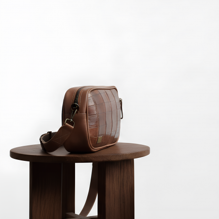 Bolsa de mano unisex genuina de cocodrilo
