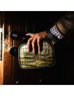 Bolsa de mano unisex genuina de cocodrilo