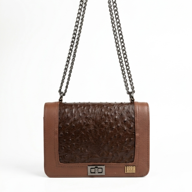 Sofía | Bolsa femenina de avestruz genuina